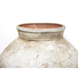 Wazon Rustykalny Dzban XL betonowy / gliniany Bielony